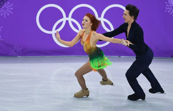 2018 Winter Olympics. Figure skating. Ice dance. Short program