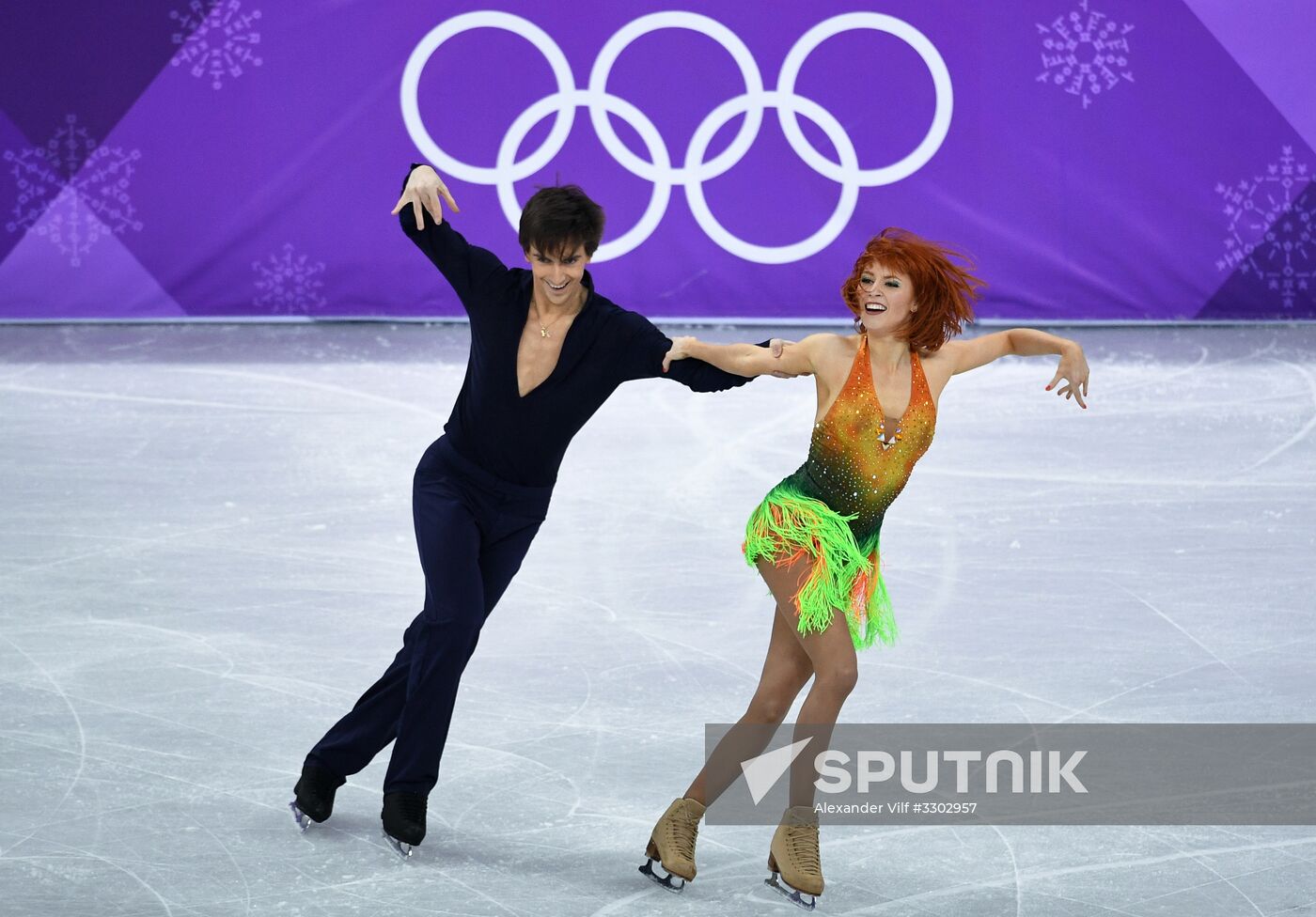 2018 Winter Olympics. Figure skating. Ice dance. Short program