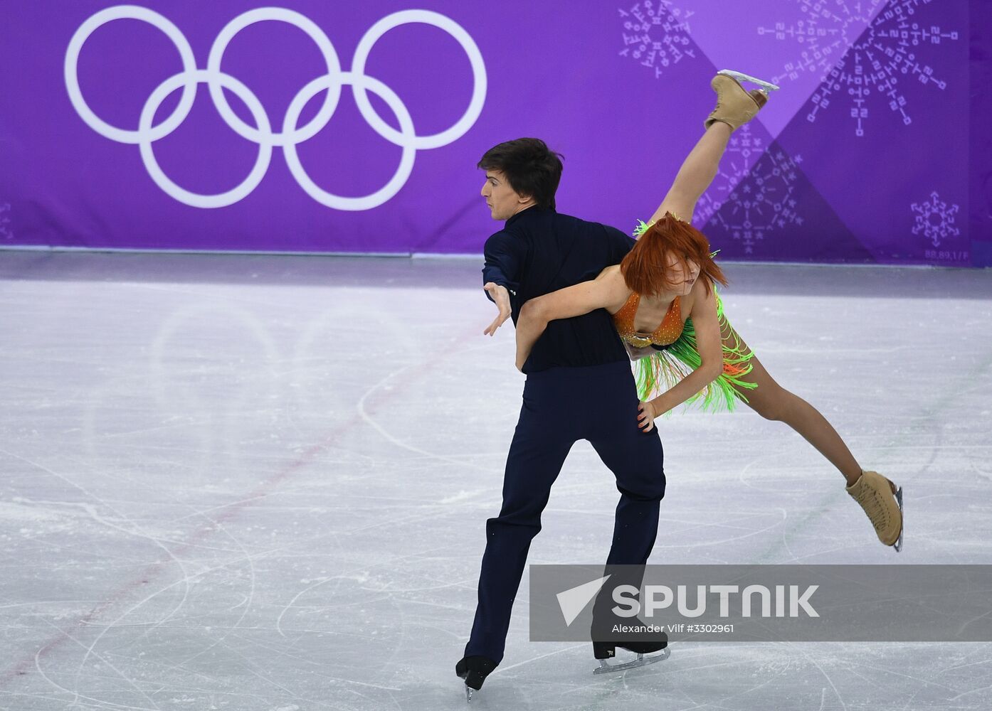 2018 Winter Olympics. Figure skating. Ice dance. Short program