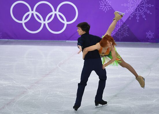 2018 Winter Olympics. Figure skating. Ice dance. Short program