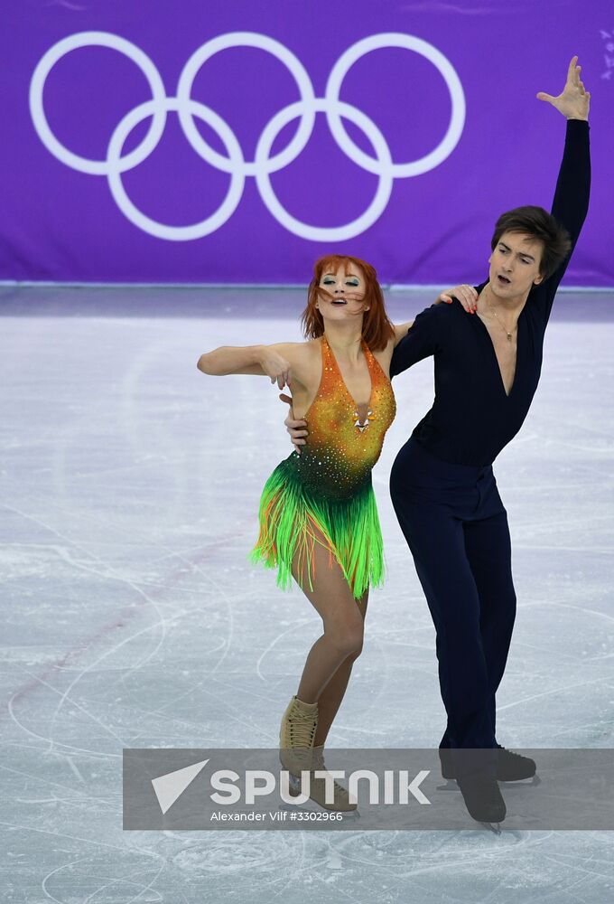 2018 Winter Olympics. Figure skating. Ice dance. Short program