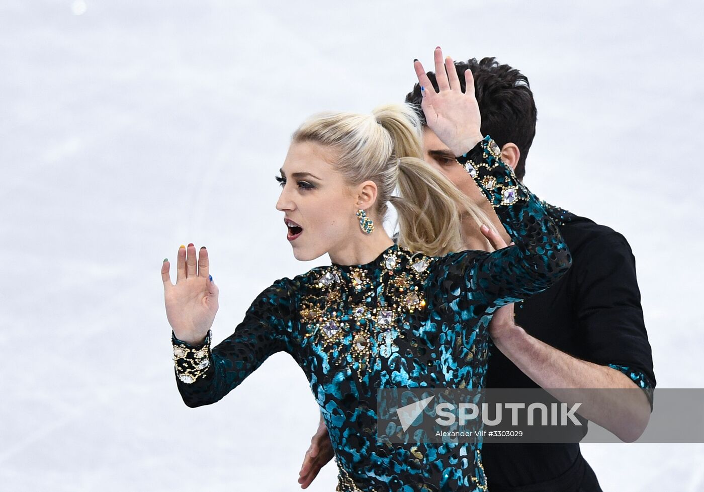 2018 Winter Olympics. Figure skating. Ice dance. Short program