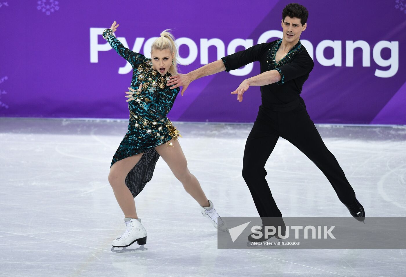 2018 Winter Olympics. Figure skating. Ice dance. Short program