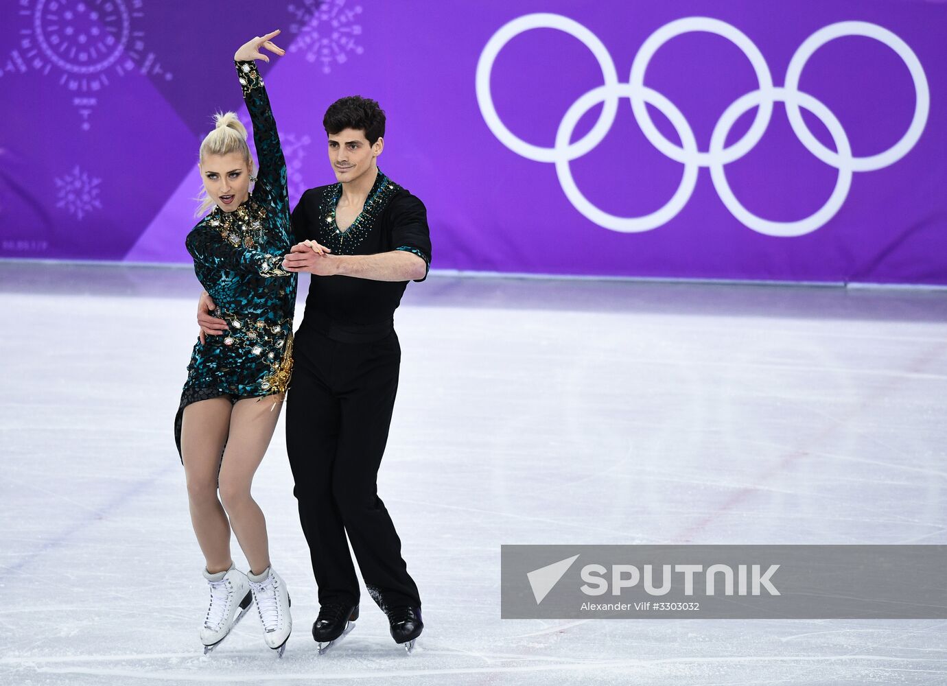 2018 Winter Olympics. Figure skating. Ice dance. Short program