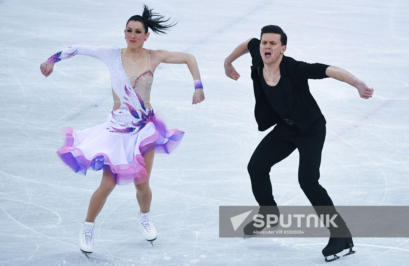 2018 Winter Olympics. Figure skating. Ice dance. Short program