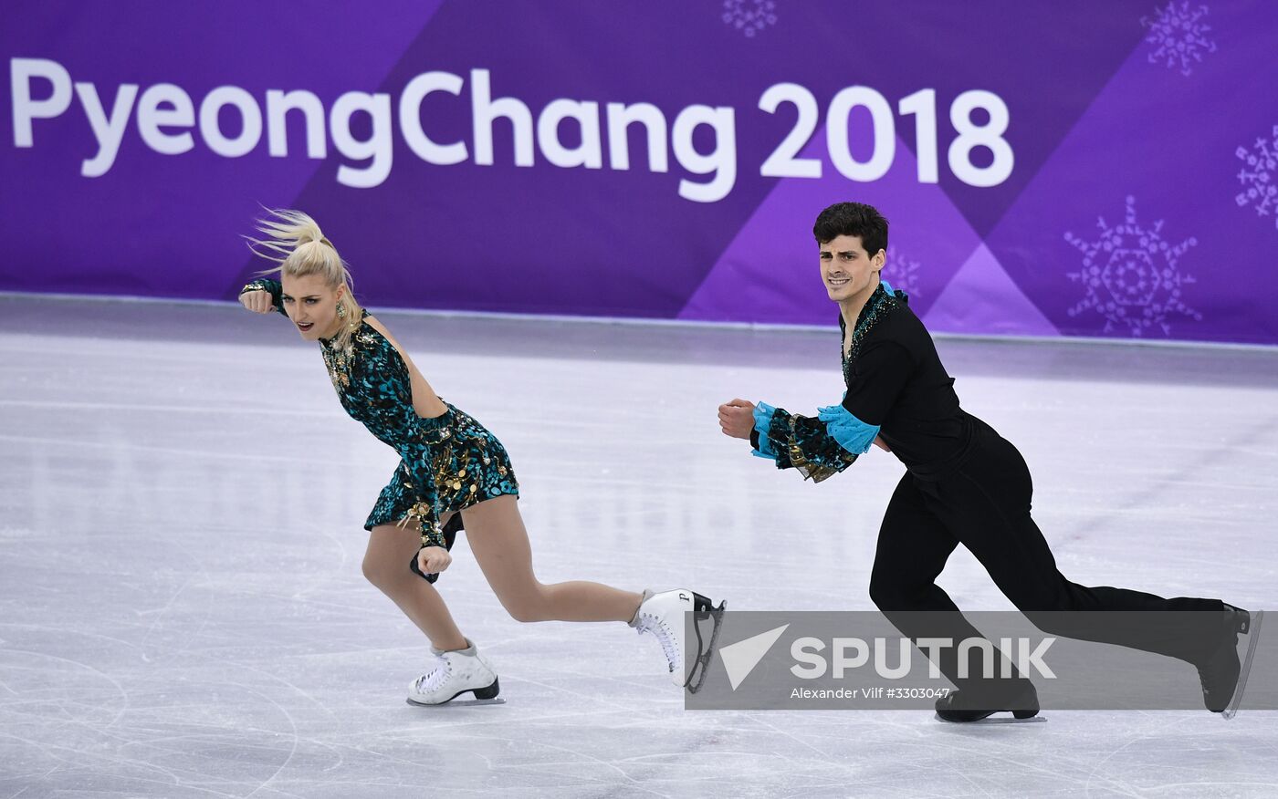 2018 Winter Olympics. Figure skating. Ice dance. Short program