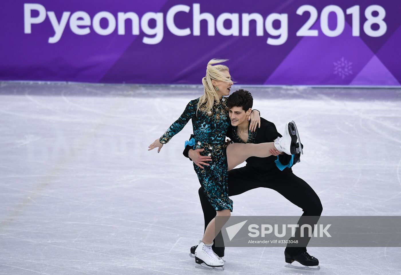 2018 Winter Olympics. Figure skating. Ice dance. Short program