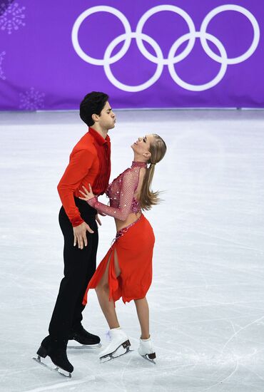 2018 Winter Olympics. Figure skating. Ice dance. Short program