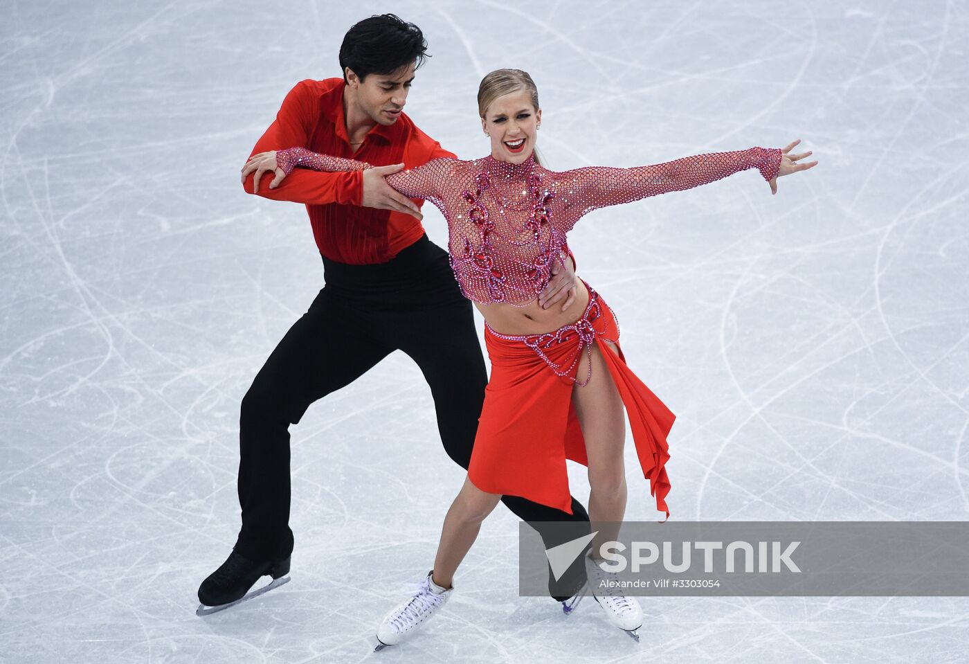 2018 Winter Olympics. Figure skating. Ice dance. Short program