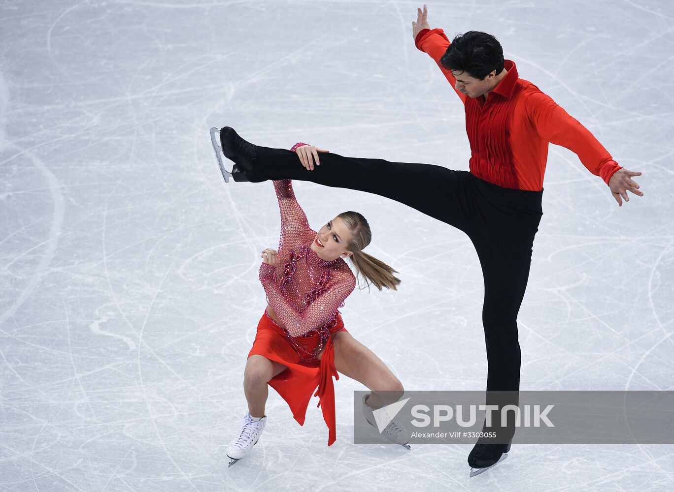 2018 Winter Olympics. Figure skating. Ice dance. Short program