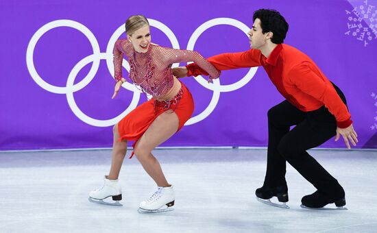 2018 Winter Olympics. Figure skating. Ice dance. Short program