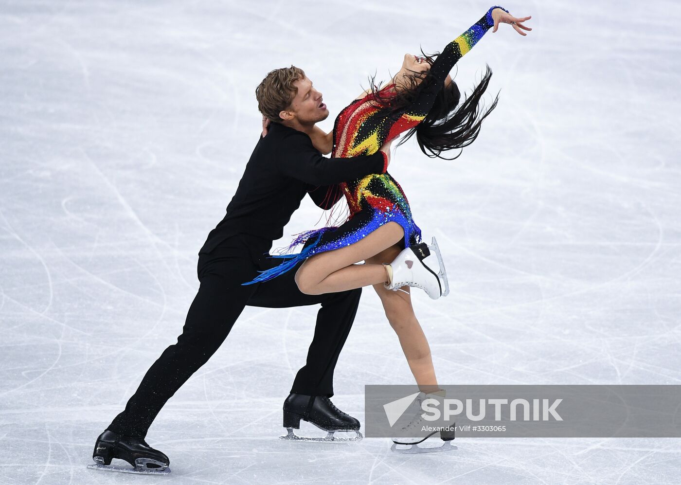 2018 Winter Olympics. Figure skating. Ice dance. Short program