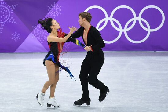 2018 Winter Olympics. Figure skating. Ice dance. Short program