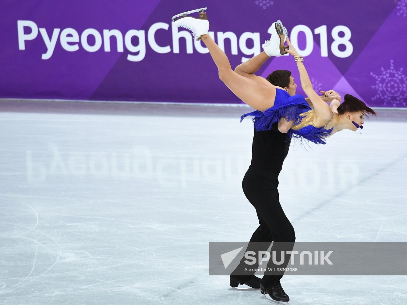 2018 Winter Olympics. Figure skating. Ice dance. Short program