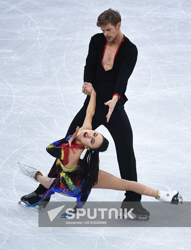 2018 Winter Olympics. Figure skating. Ice dance. Short program