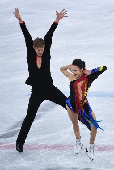2018 Winter Olympics. Figure skating. Ice dance. Short program