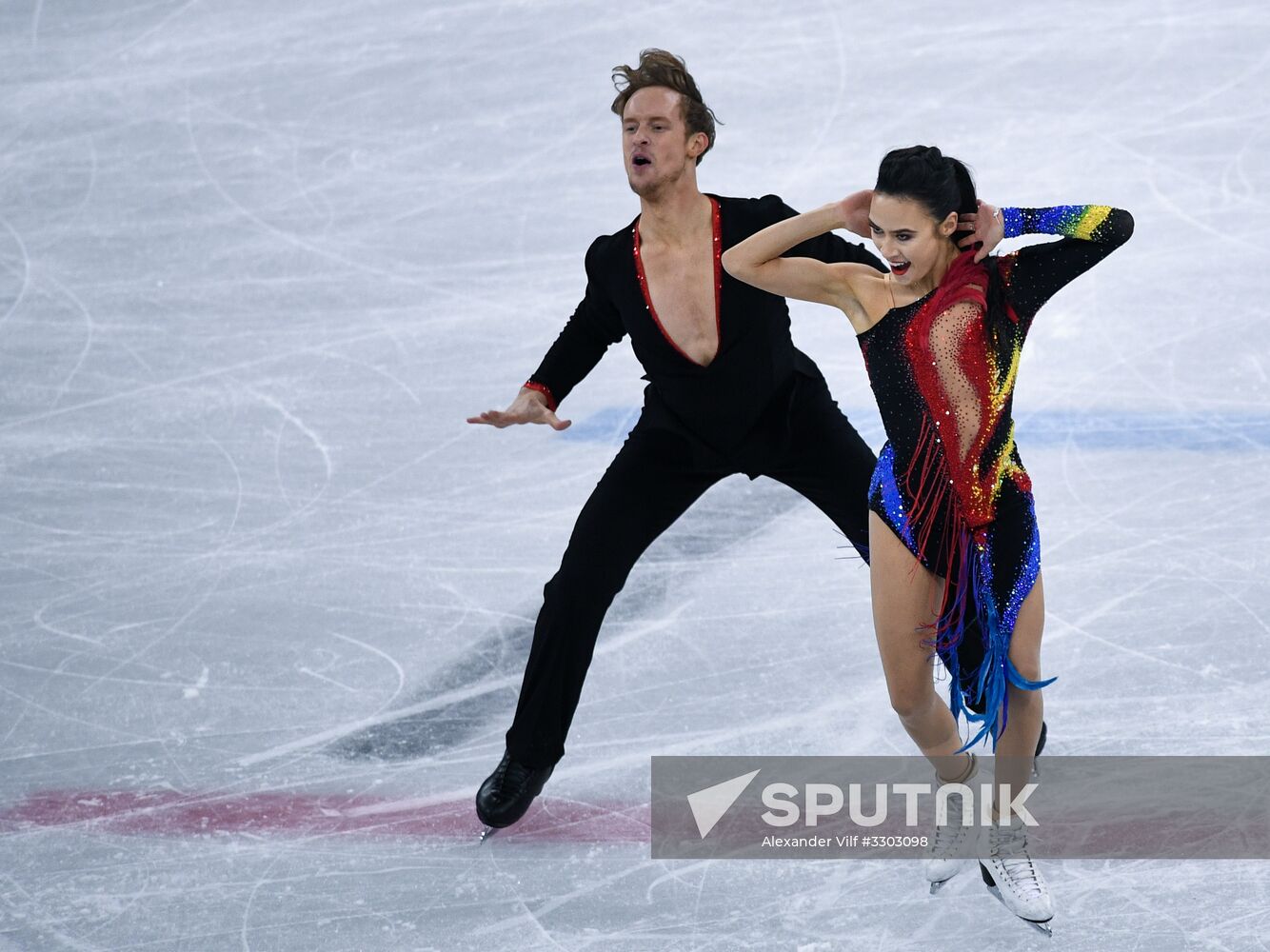 2018 Winter Olympics. Figure skating. Ice dance. Short program