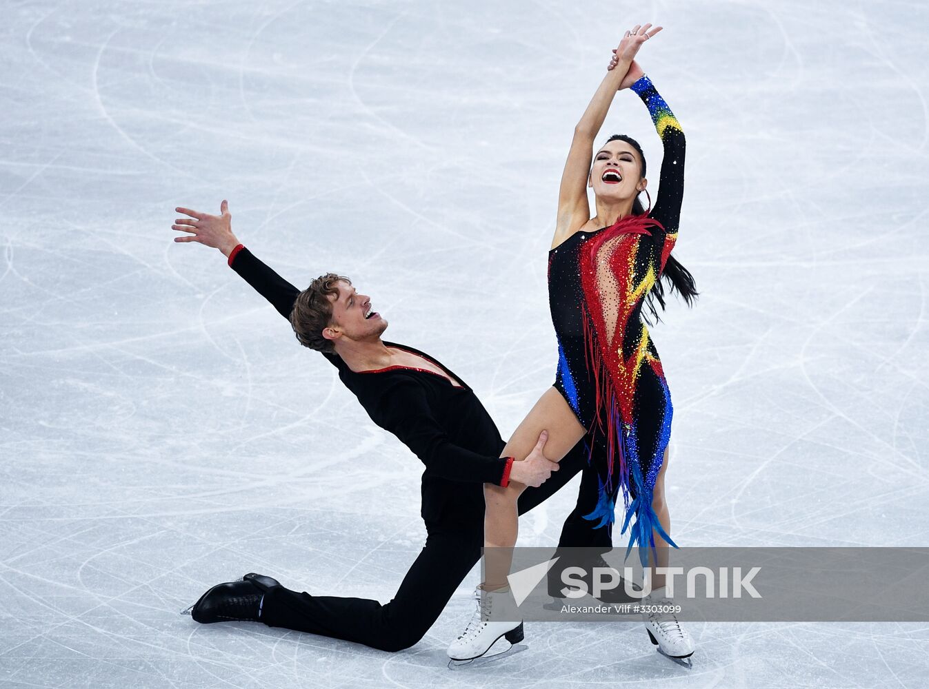 2018 Winter Olympics. Figure skating. Ice dance. Short program
