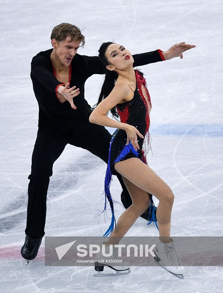 2018 Winter Olympics. Figure skating. Ice dance. Short program