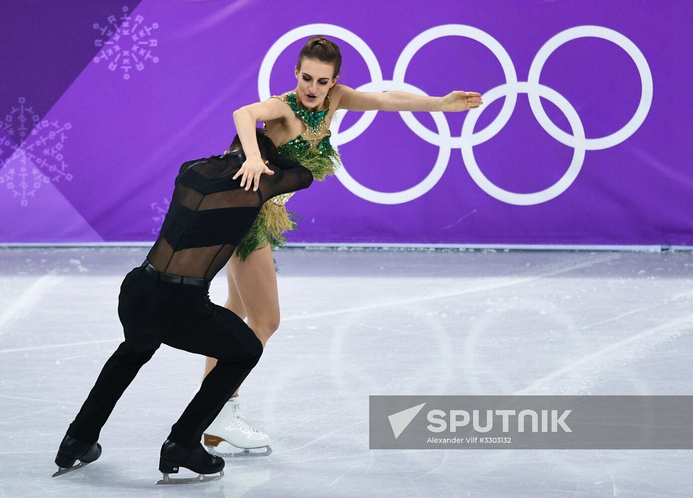 2018 Winter Olympics. Figure skating. Ice dance. Short program