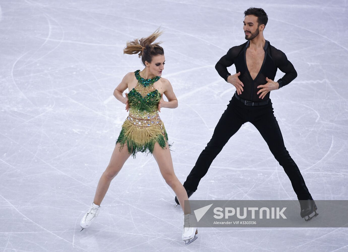 2018 Winter Olympics. Figure skating. Ice dance. Short program