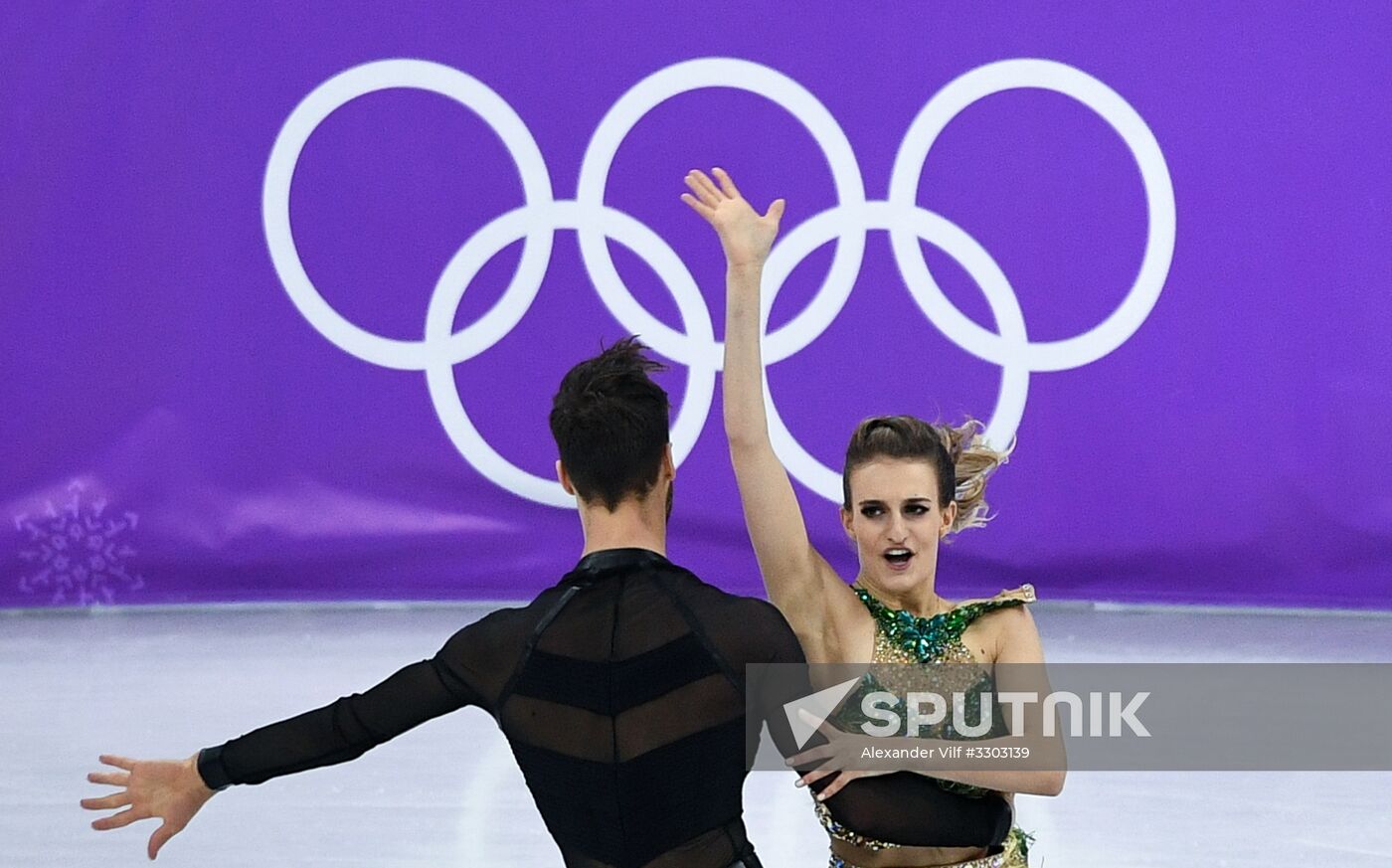 2018 Winter Olympics. Figure skating. Ice dance. Short program