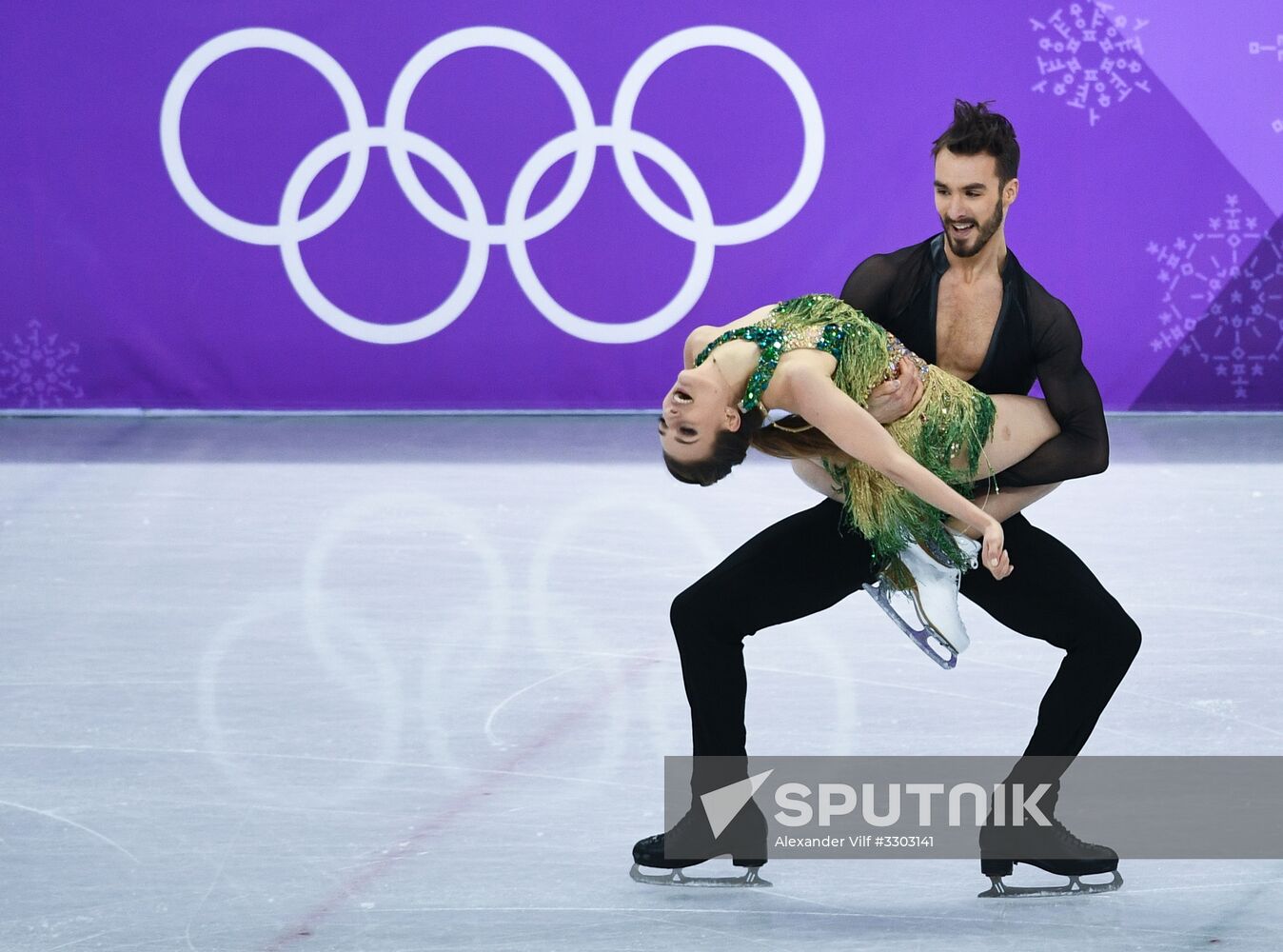2018 Winter Olympics. Figure skating. Ice dance. Short program
