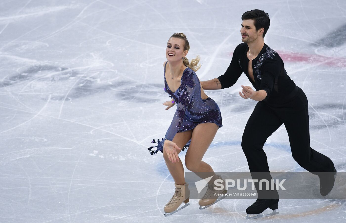 2018 Winter Olympics. Figure skating. Ice dance. Short program