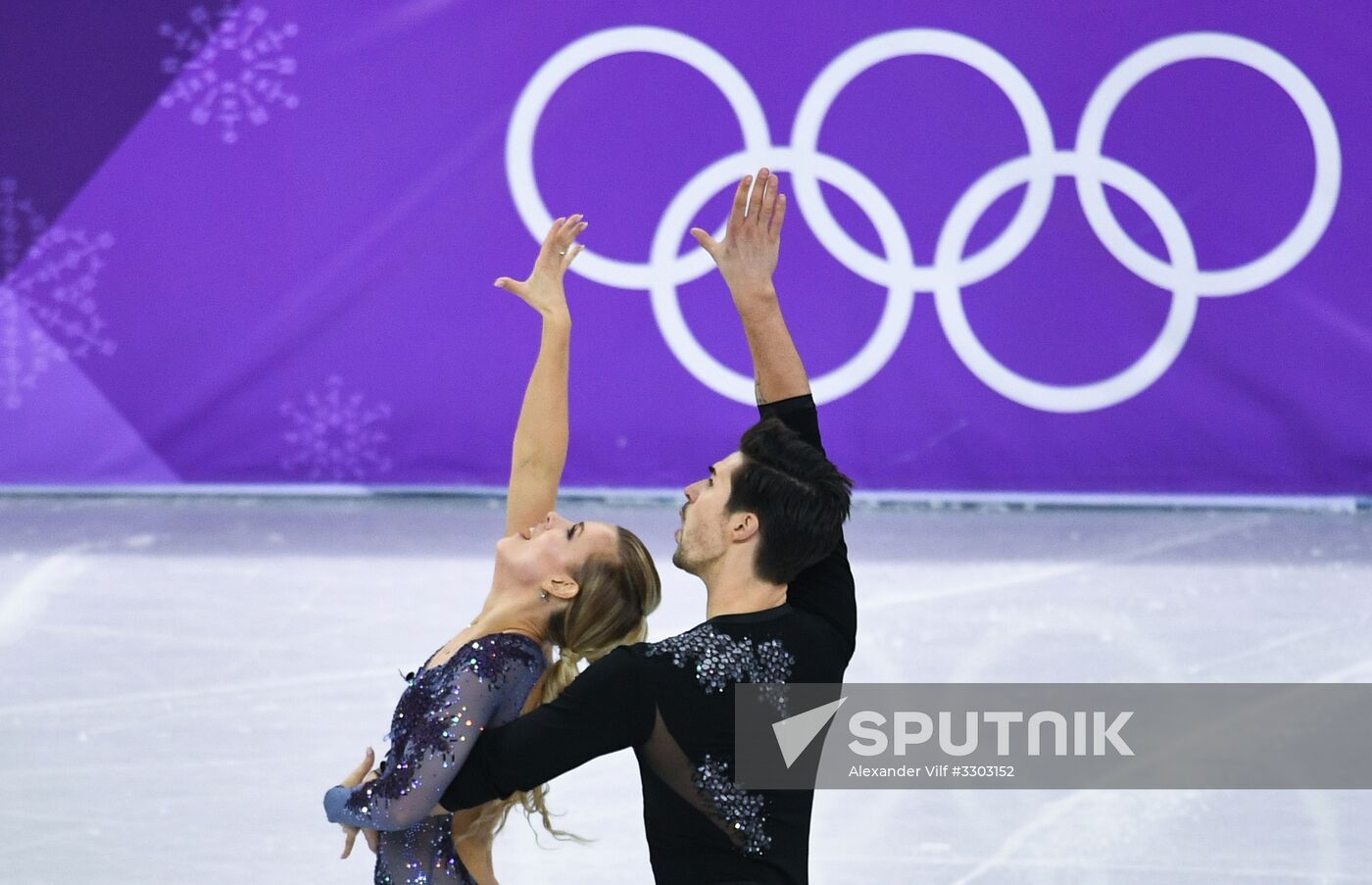 2018 Winter Olympics. Figure skating. Ice dance. Short program