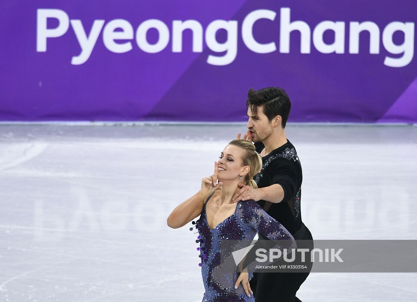 2018 Winter Olympics. Figure skating. Ice dance. Short program