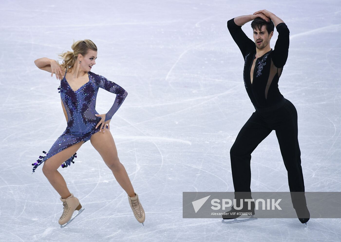 2018 Winter Olympics. Figure skating. Ice dance. Short program