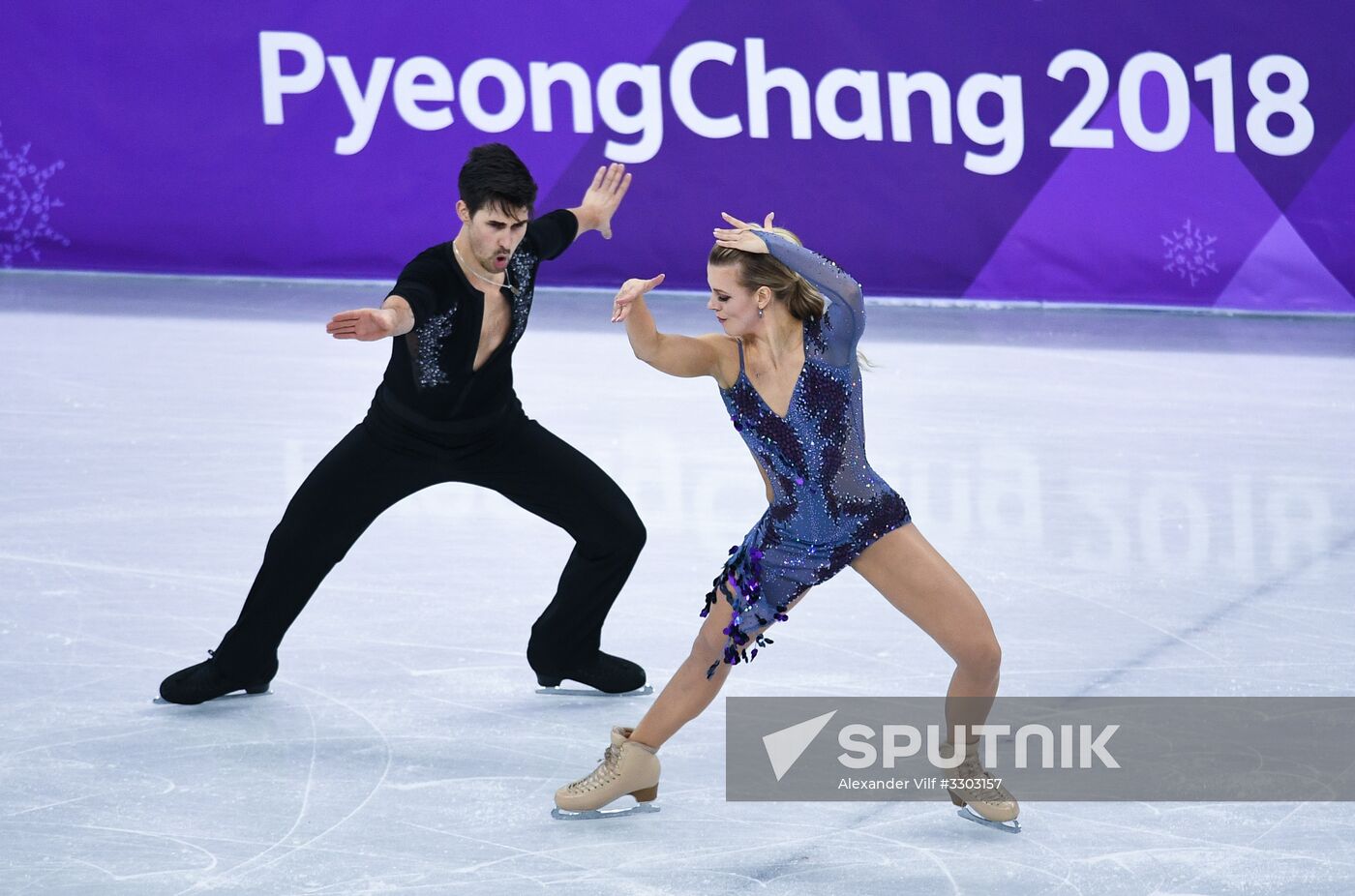 2018 Winter Olympics. Figure skating. Ice dance. Short program