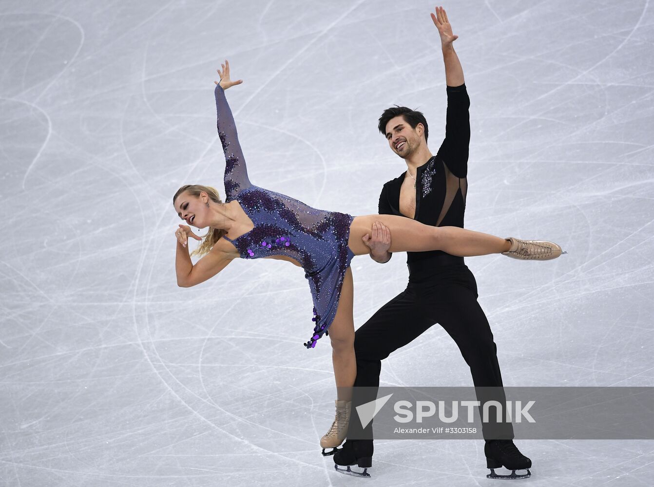 2018 Winter Olympics. Figure skating. Ice dance. Short program