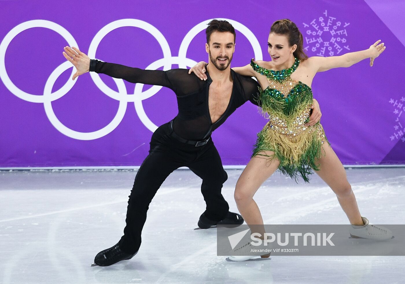 2018 Winter Olympics. Figure skating. Ice dance. Short program