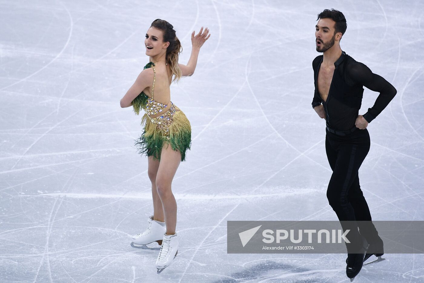 2018 Winter Olympics. Figure skating. Ice dance. Short program