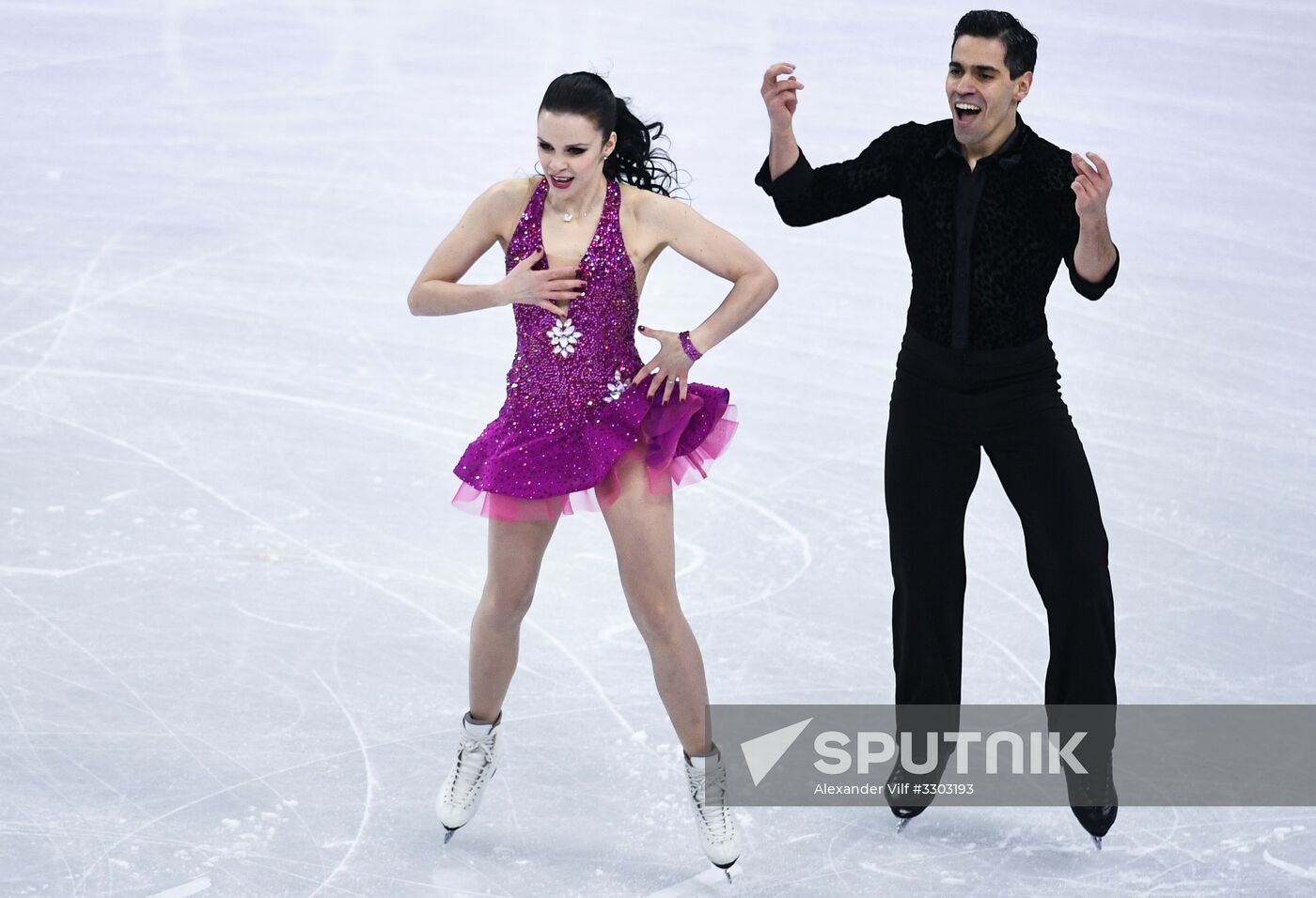 2018 Winter Olympics. Figure skating. Ice dance. Short program