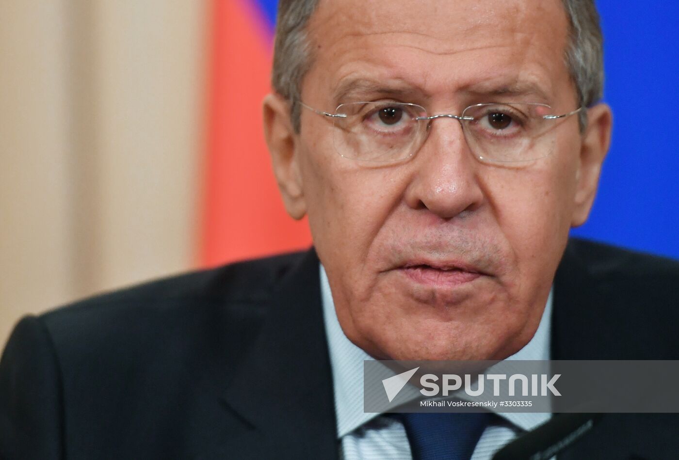 Russian Foreign Minister Sergei Lavrov meets with his Algerian counterpart Abdelkader Messahel