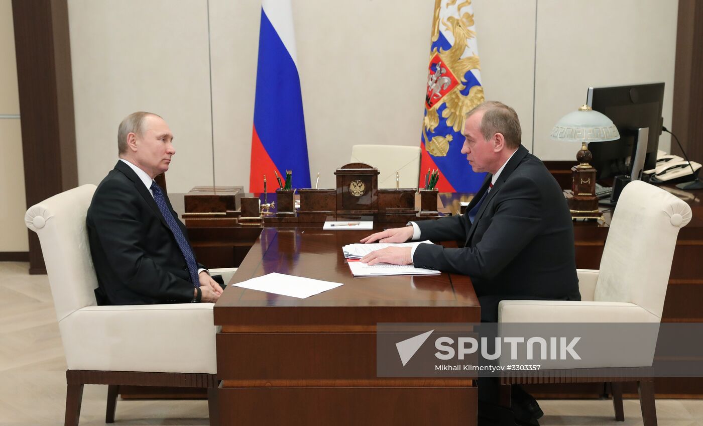 President Putin meets with Irkutsk Region Governor Levchenko