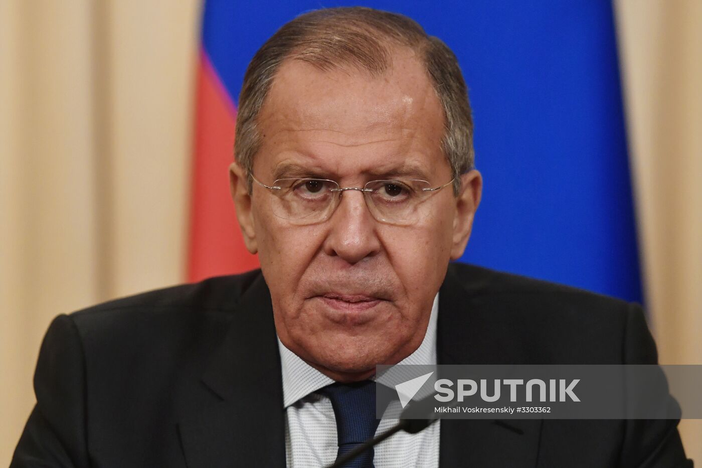 Russian Foreign Minister Sergei Lavrov meets with his Algerian counterpart Abdelkader Messahel