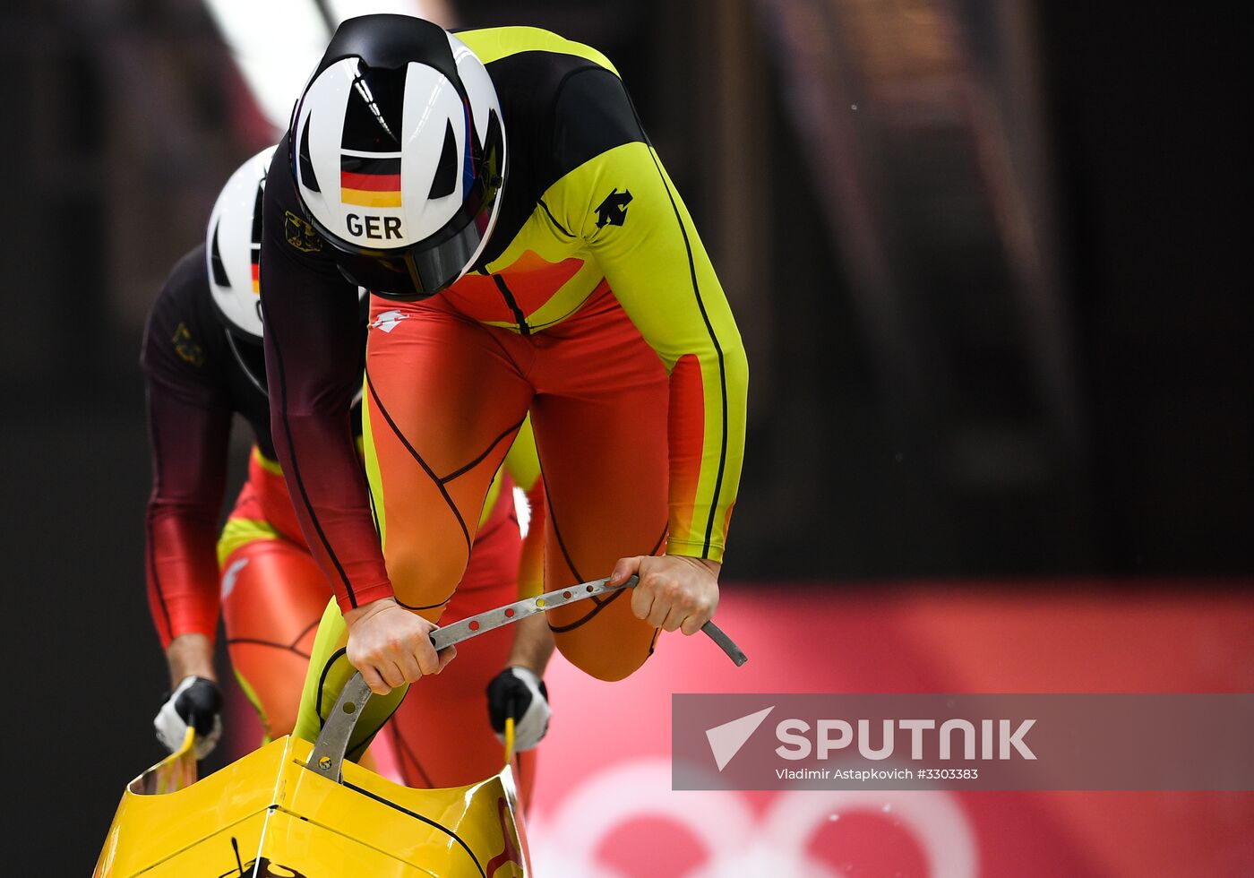 2018 Winter Olympics. Bobsleigh. Two-man