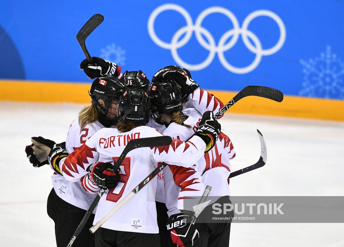 2018 Winter Olympics. Ice hockey. Women. Canada vs. Russia