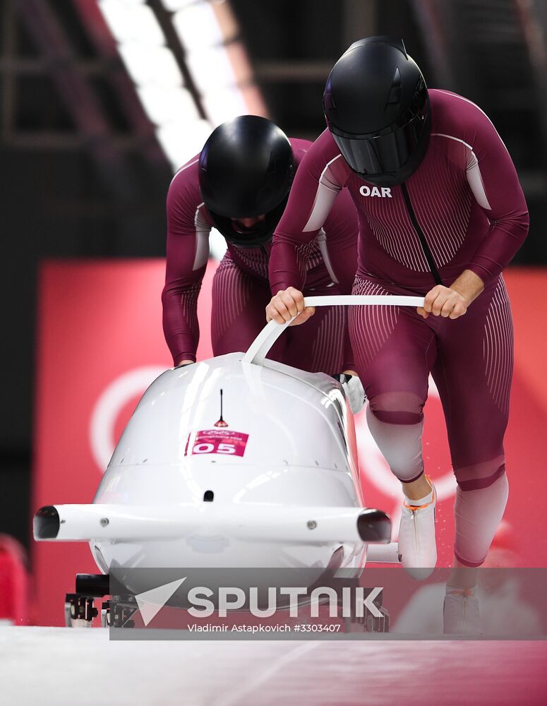 2018 Winter Olympics. Bobsleigh. Two-man