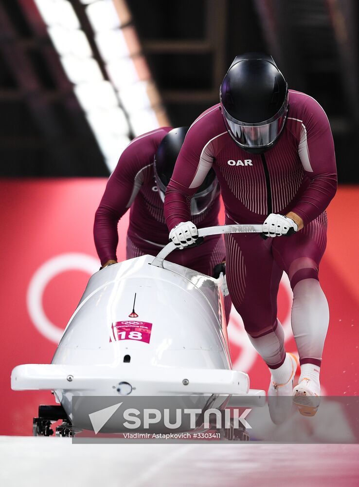 2018 Winter Olympics. Bobsleigh. Two-man