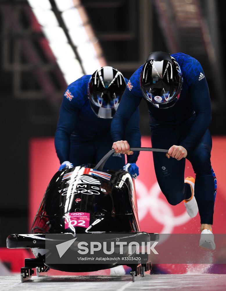 2018 Winter Olympics. Bobsleigh. Two-man