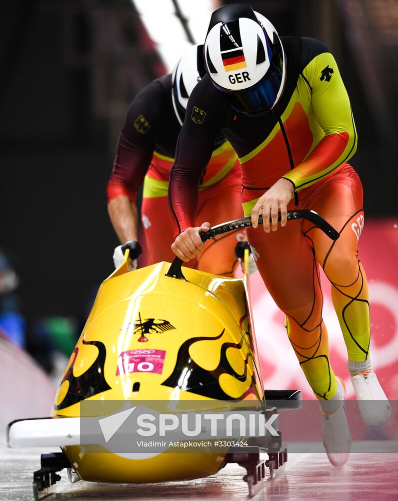 2018 Winter Olympics. Bobsleigh. Two-man