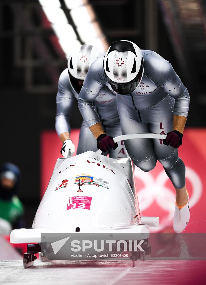 2018 Winter Olympics. Bobsleigh. Two-man