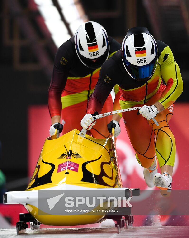 2018 Winter Olympics. Bobsleigh. Two-man