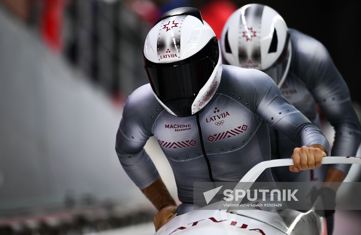 2018 Winter Olympics. Bobsleigh. Two-man