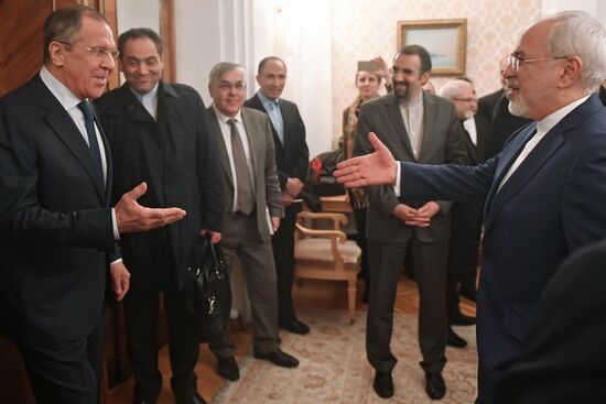 Foreign Minister Sergei Lavrov meets with Iranian Foreign Minister Mohammad Javad Zarif
