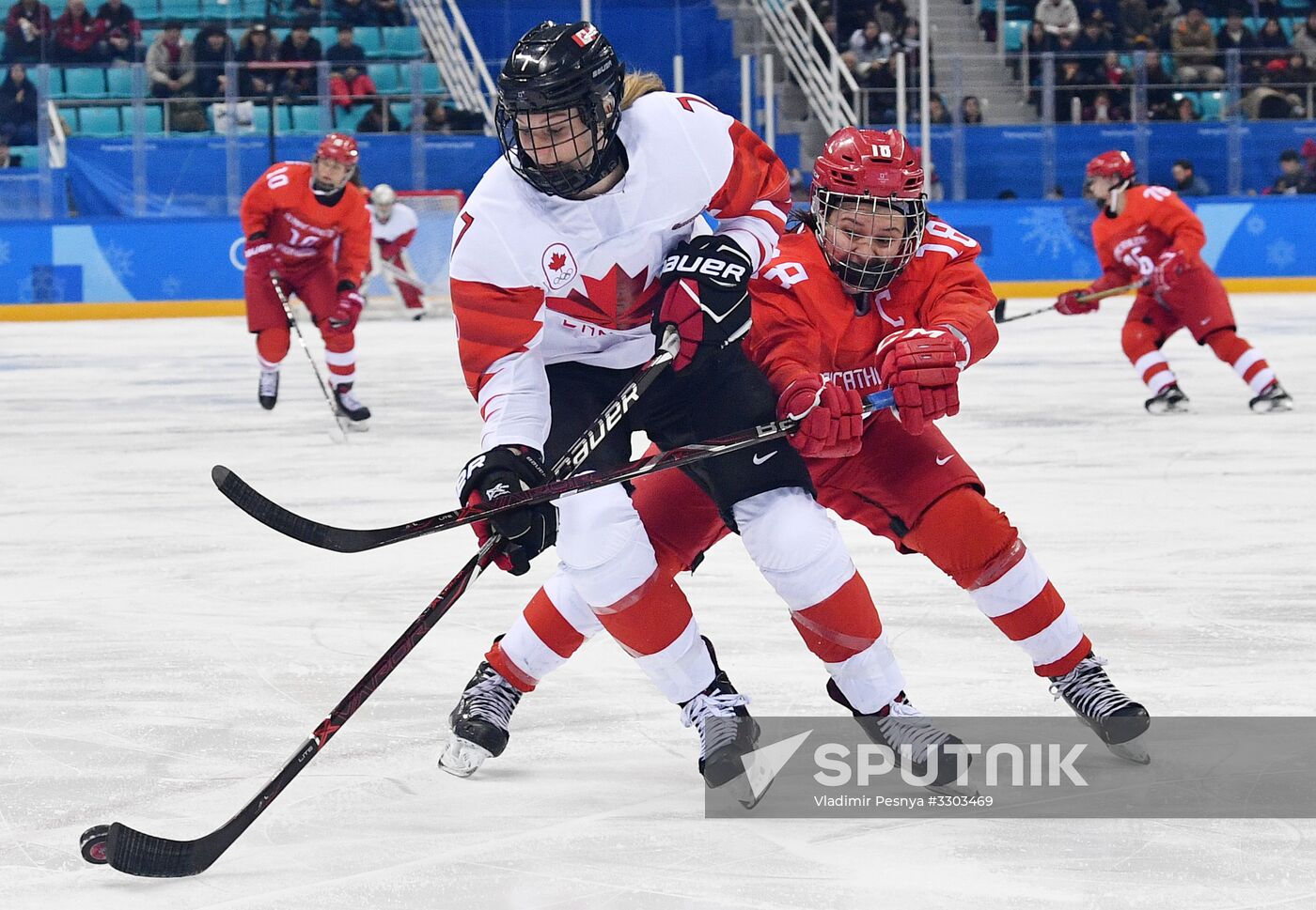 2018 Winter Olympics. Ice hockey. Women. Canada vs. Russia